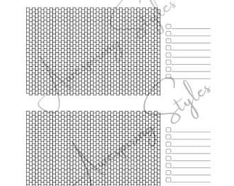 G2 Pen Wrap Blank Pattern Sheet