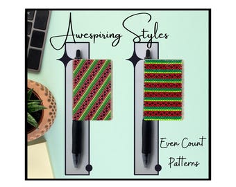 Watermelon Spiral G2 Pen Wrap 2 PDF Patterns