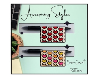 Spiral Hearts G2 Pen Wrap 2 PDF Patterns