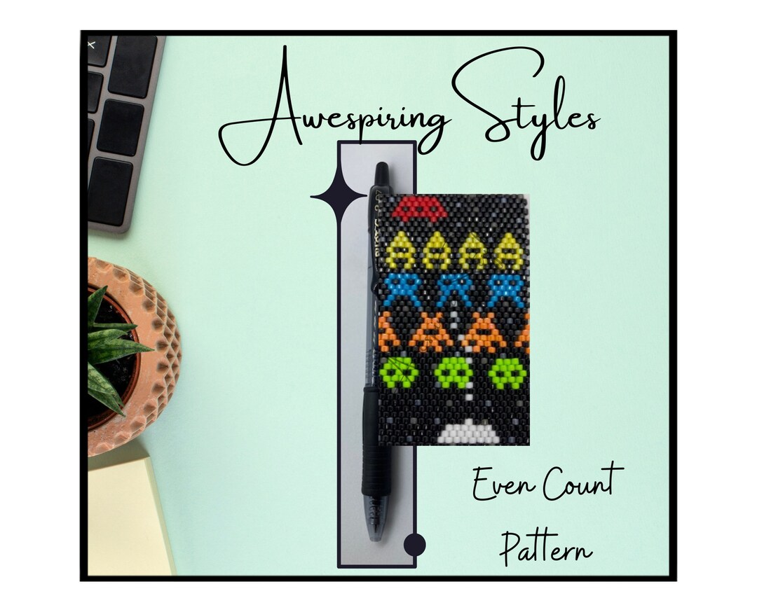Space Invaders G2 Pen Wrap PDF Pattern Etsy