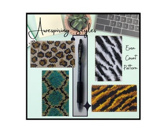 Animal Print Collection 4 PDF patterns for G2 Pen Wrap Cover