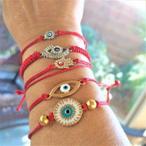 Minimalist Red String Protection Bracelets|Hemp Evil Eye Protection Bracelet|Red String of Fate|Kabbalah Bracelet |Red Cotton Cord Bracelet