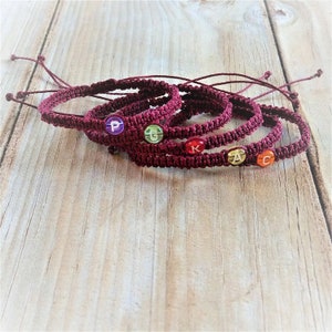 Baby Bracelets| Colored Initials-Family Bracelets| Kids&#39; ID Bracelets| Siblings/Couples/Twins Matching Bracelets| Party, Community Bracelets
