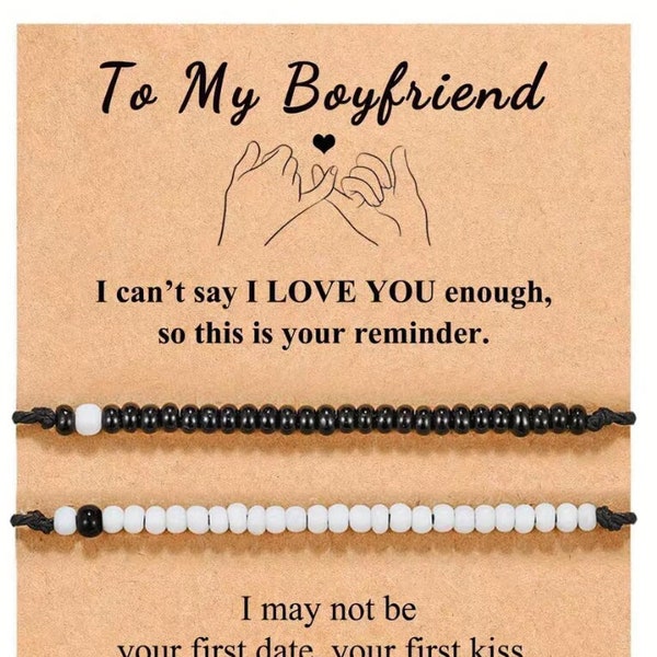 Morse Code I Love You Bracelet| To My Fiancé, To My Love, To My Man, To My Girlfriend, To My Boyfriend, Soulmate, Pinky Promise Bracelets