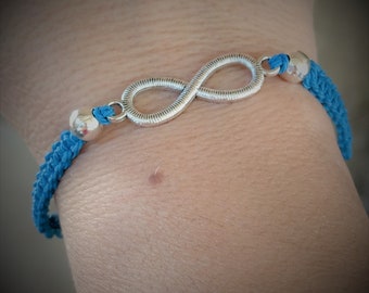 Infinity Adjustable Bracelet |Infinity Matching Bracelet |Blue Bracelet| Customize Bracelet|Friendship Bracelet|Adjustable Bracelet