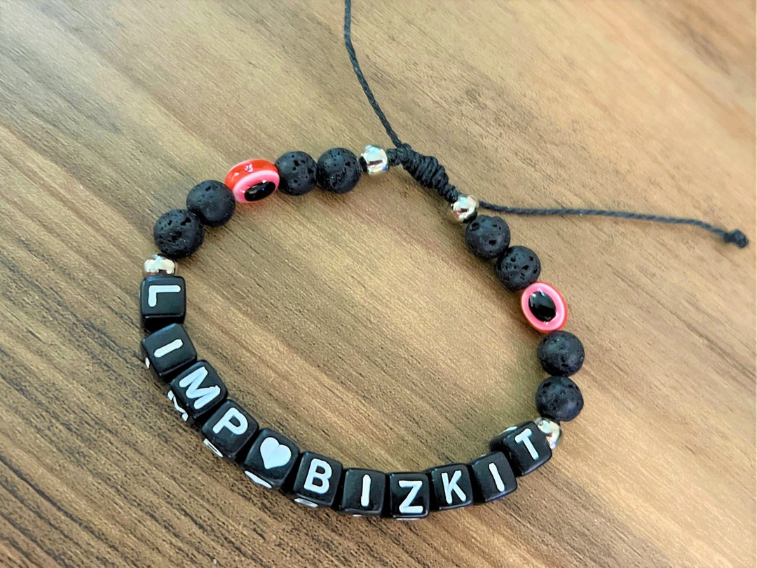 Handmade Limp Bizkit Beaded and Braided Bracelet Limp Bizkit Merch Limp