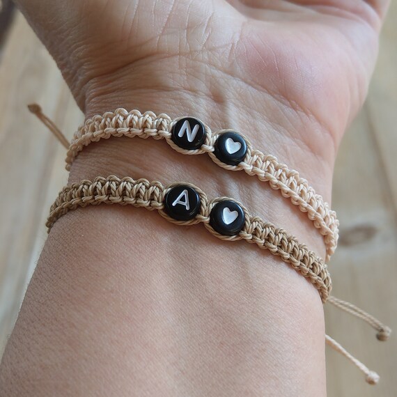 Letter bracelet.  Letter bracelet, Bracelets, Adjustable bracelet