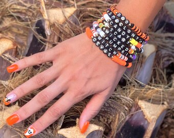 Spooky Halloween Beaded Bracelet: Kids Unisex Party Favor