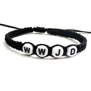 Personalized WWJD/HWLF Braided Bracelets, Christian Bracelets, Religious Jewelry, Confirmation Gift, Baptism Gift, Fundraiser, Youth Group