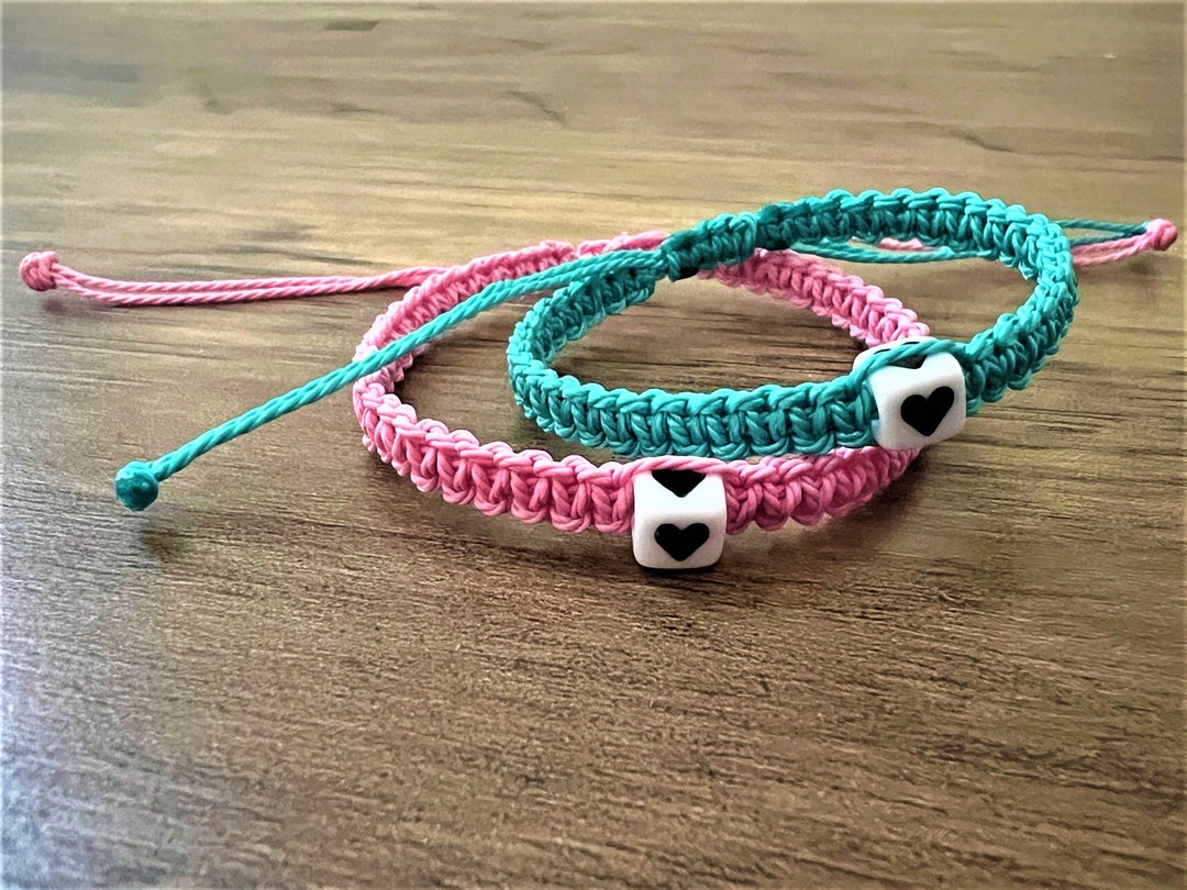 Mommy and Me Heart Bracelets heart Friendship Bracelets Etsy