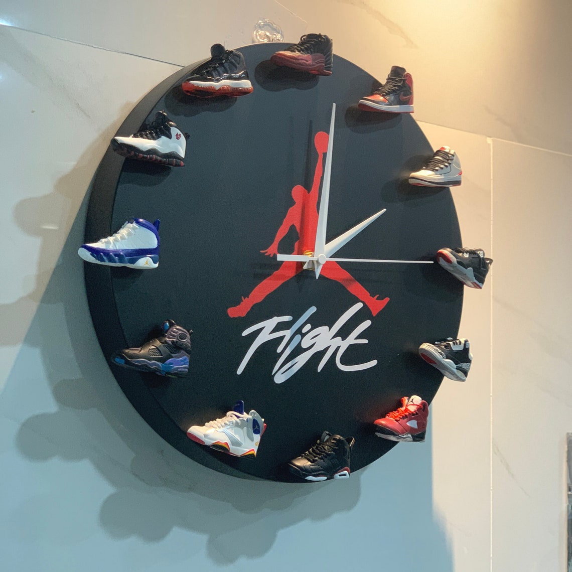 jordan shoe clock