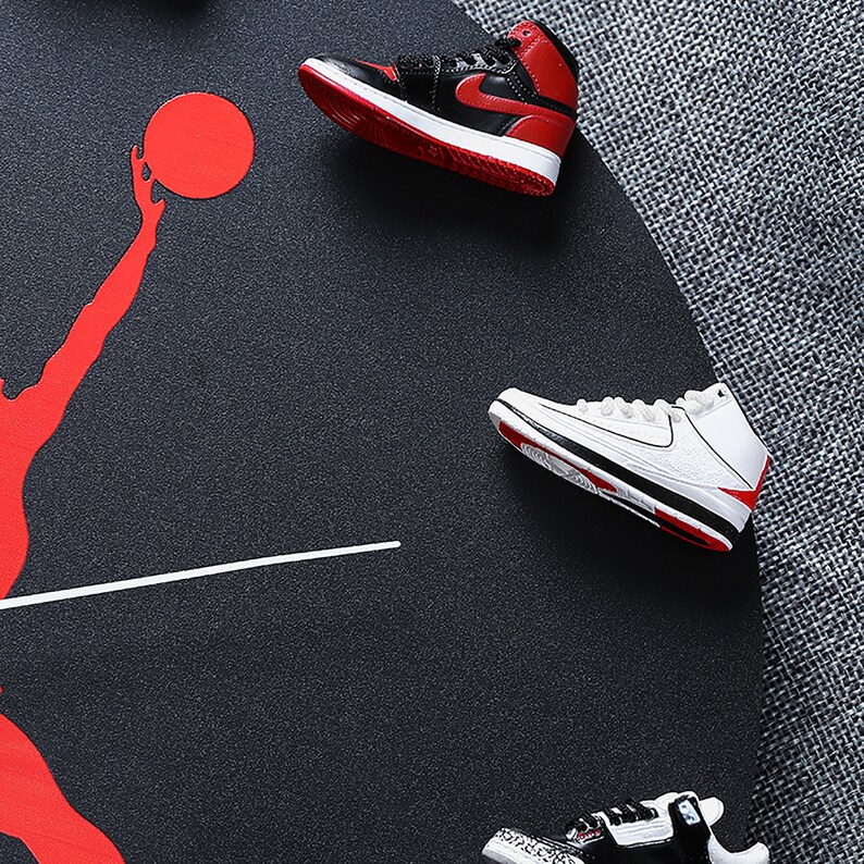 Air Jordan Wall Clock Clock with 3D Mini Sneakers Sneakerhead Etsy