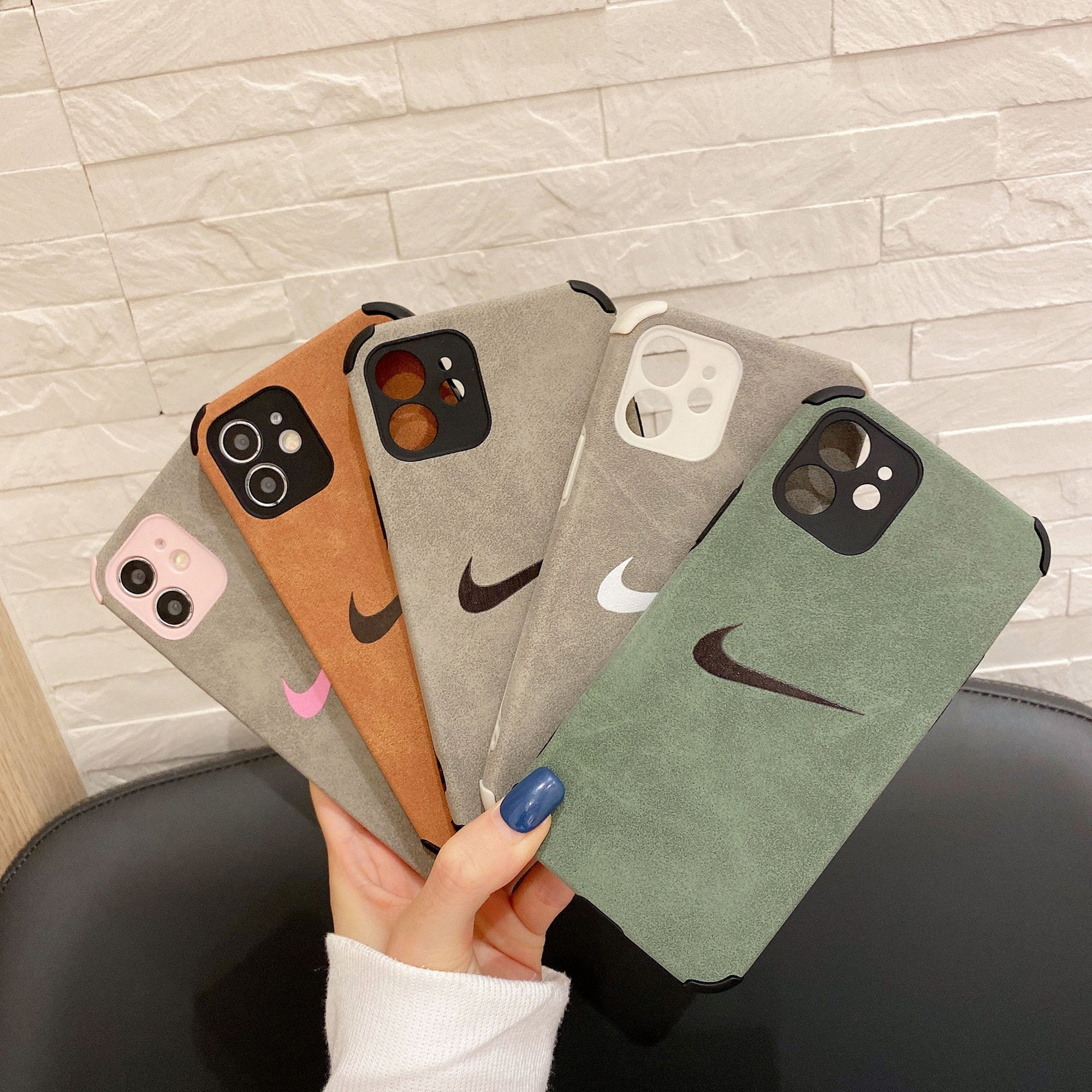 Suede Nike cases for iPhone 12 Pro Max/11 all models couple Etsy