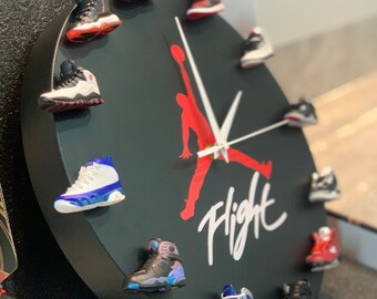 Reloj de pared Jordan reloj de hierro Air Jordan con 12 mini | Etsy México