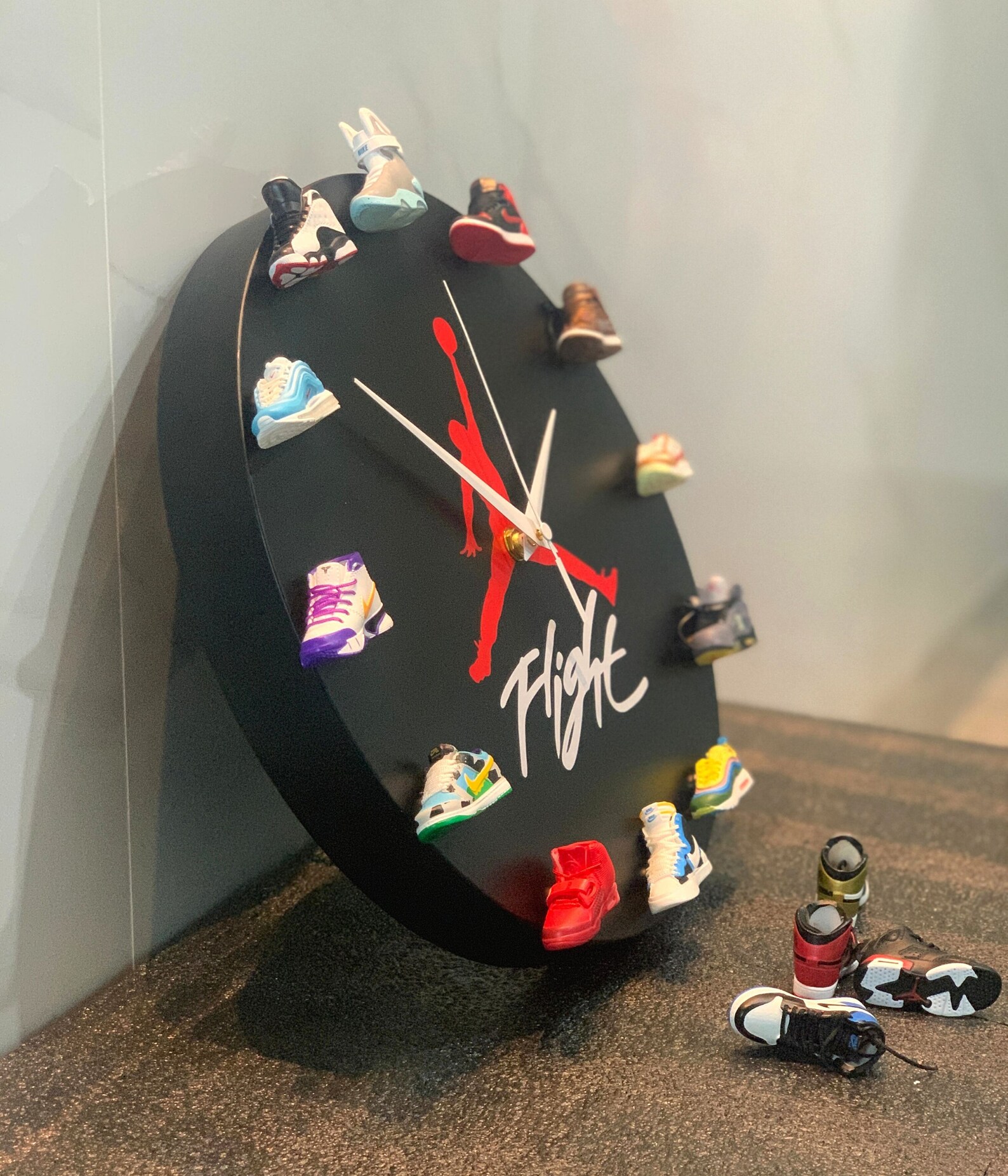 Air Jordan Limited Edition Sneaker Clockjordan Clock With 3D Etsy