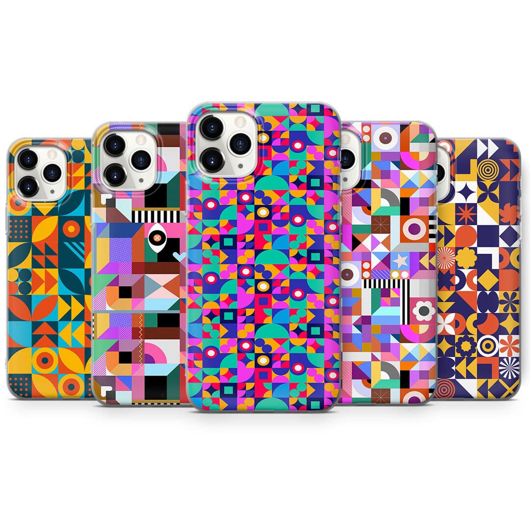 Geometric Patterns Print Design Phone Case Cover for iPhone 14 Pro, 13