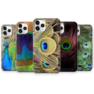 Peacock Design Phone Case Cover for iPhone 16 Pro Max, 15 Plus, 14, 13, 12, 11, XS & Samsung S24, S23, A53, A54 Huawei P20, P30