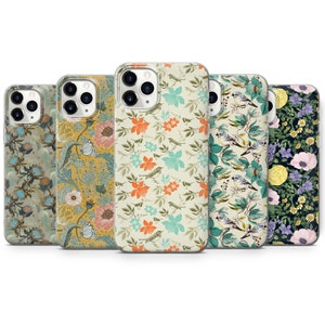 Flower Pattern Phone Case Cover for iPhone 16 Pro Max, 15 Plus, 14, 13, 12, 11, XS & Samsung S24, S23, A53, A54 Huawei P20, P30 Botanical