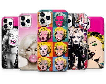 Marilyn Monroe Phone Case Cover for iPhone 16 Pro Max, 15 Plus, 14, 13, 12, 11, XS & Samsung S24, S23, A53, A54 Huawei P20,P30 Iconic Actors