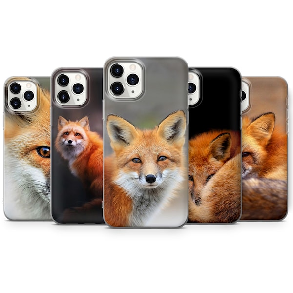 Fox Design Phone Case Cover for iPhone 14 Pro, 13, 12, 11, XR, 8+, 7 & Samsung S21, S22, S23, A51, A53, Huawei P20, P30 Wild animal