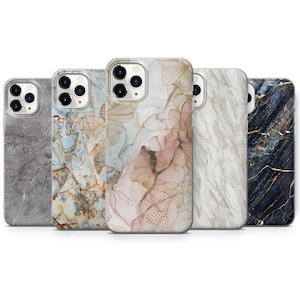 Marble Phone Case Cover for iPhone 16 Pro Max, 15 Plus, 14, 13, 12, 11, XS & Samsung S24, S23, A53, A54 Huawei P20, P30