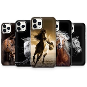 Horse Design for iPhone 16 Pro Max, 15 Plus, 14, 13, 12, 11, XS & Samsung S24, S23, A53, A54 Huawei P20, P30 Wild Horse, Cavalry, Head Shot