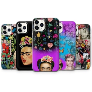 Frida Kahlo Phone Case Cover for iPhone 16 Pro Max, 15 Plus, 14, 13, 12, 11, XS & Samsung S24, S23, A53, A54 Huawei P20, P30 Feminist Frida