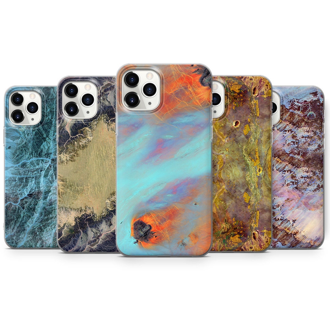 Earth Patterns Phone Case Cover Design for iPhone 14 Pro, 13, 12, 11