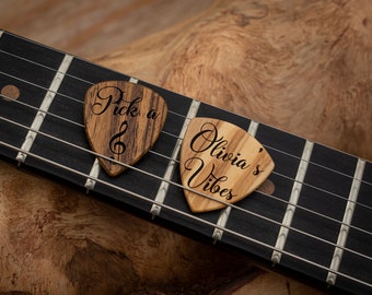Custom Engraved Guitar Pick & Keyring Case - Unique Music Gift Set