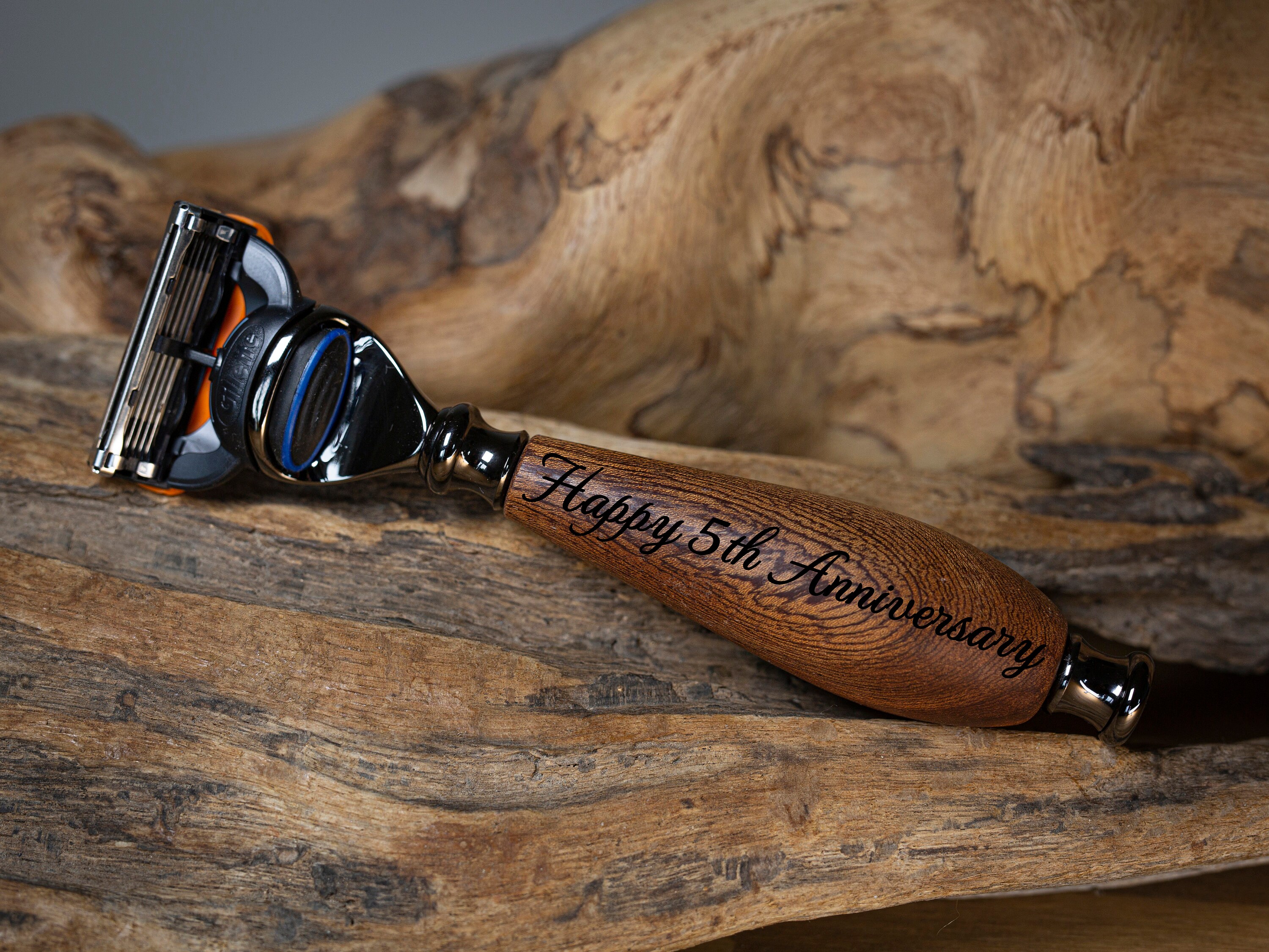 Wood Printer Razor Hand Turned Razor, Custom Wooden Razor, Men's Wood Razor, Engraved ...
