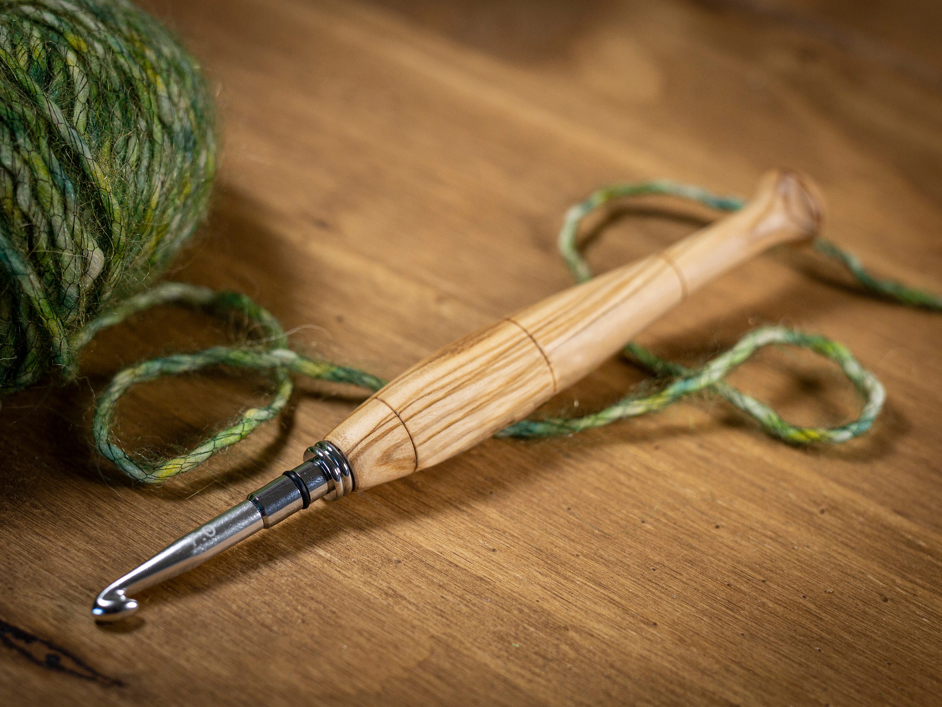 Olive Wood Crochet Hooks, Yarn Hook Set, Handmade Crochet Hooks, Gift for Crafter, Mothers Day Accessories, Crocheters Gift, Set of 8 Hooks