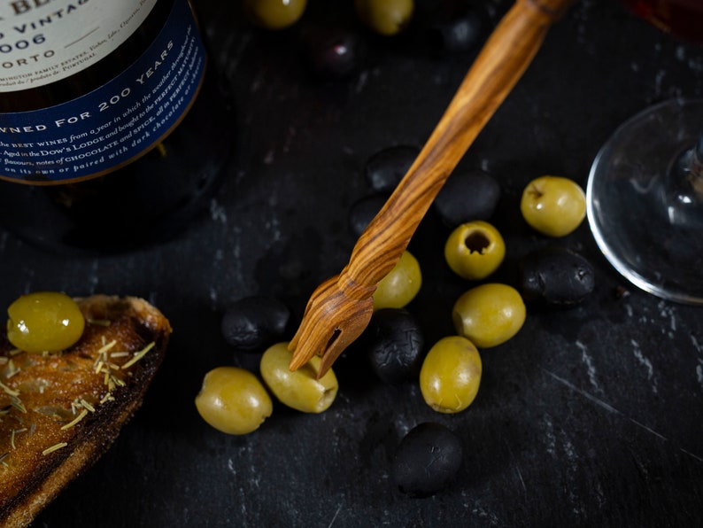 Serving Pickers Personalized Olive Wood Dish With Picker: Handmade Serving Bowl - Etsy UK