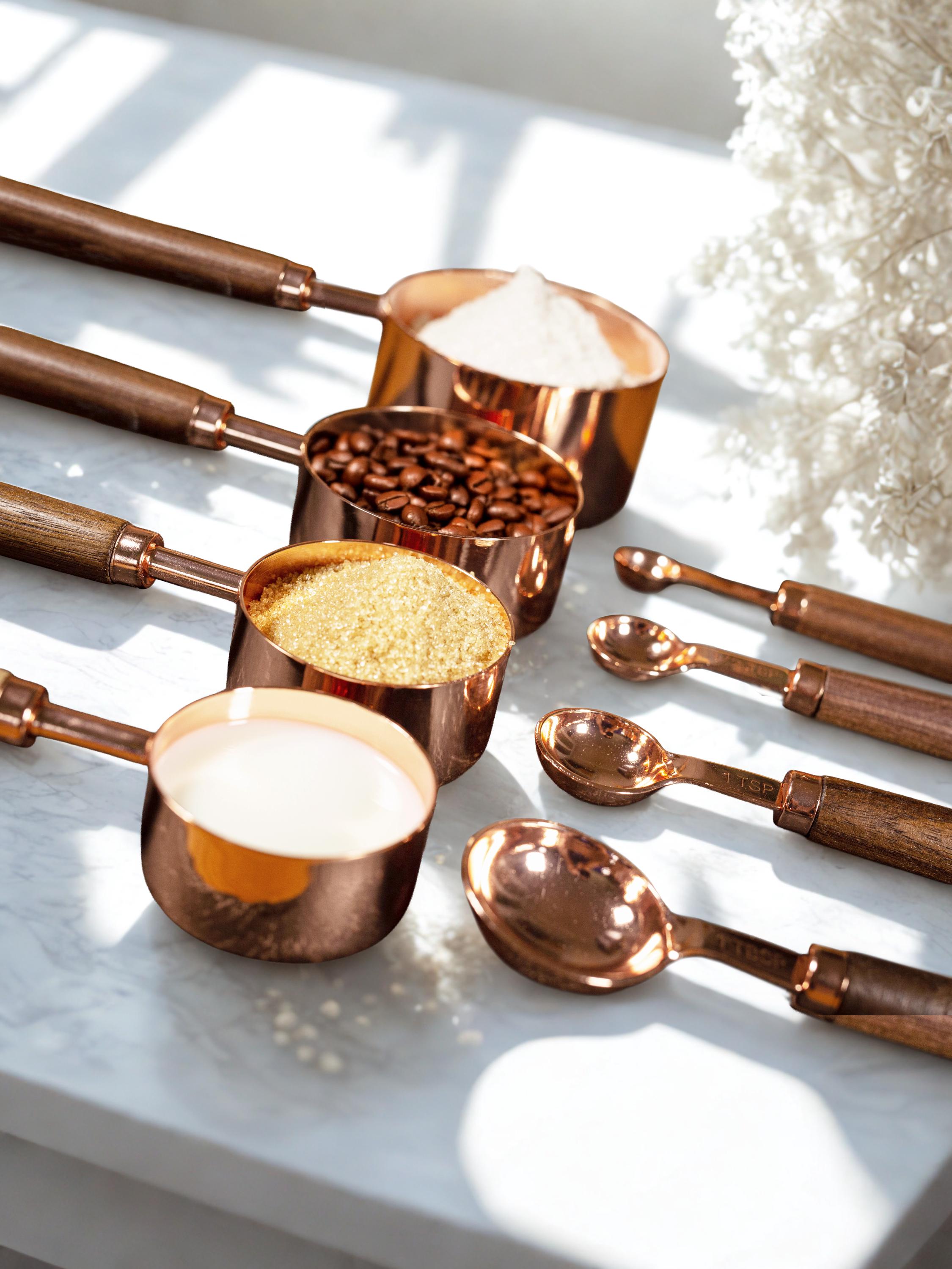 Set 6 Cucchiai Dosatori In Acciaio Inox Per Cucina E Pasticceria