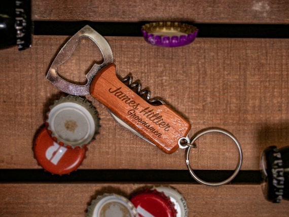 Custom bottle shop opener keyring