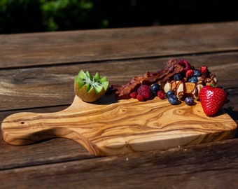 Wooden Breakfast Tray, Olive Wood Mini Charcuterie Board, Custom Cheese Board, Foodie Gift for Her, New Home Gift, Kitchen Board