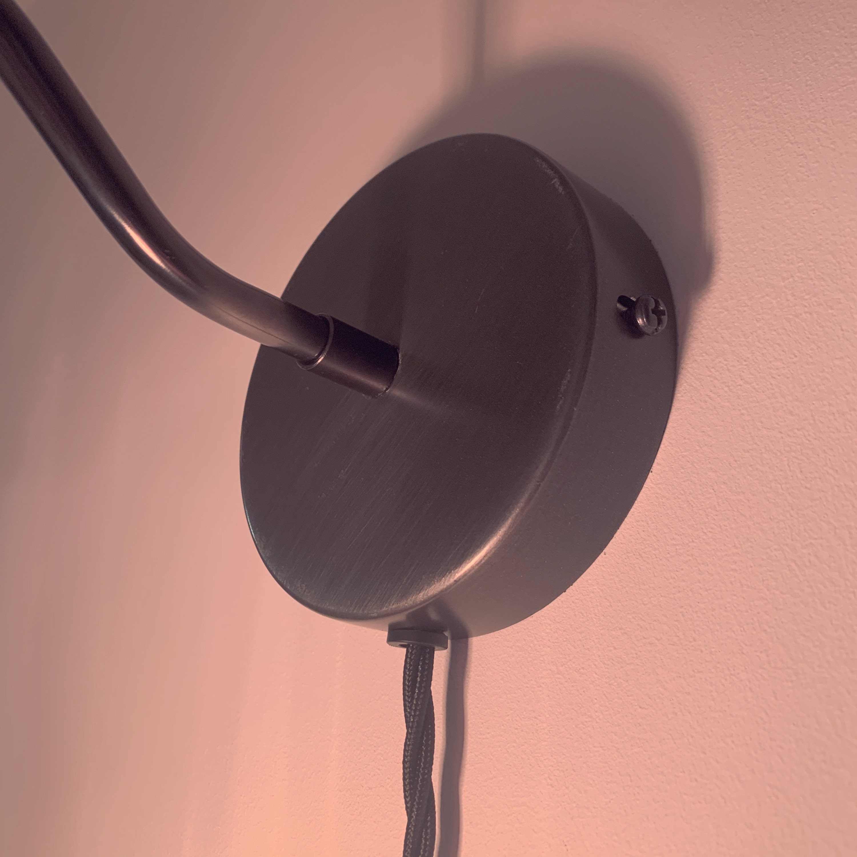 Dark Pewter Wall Light With 3 Pin Plug without Bulb Etsy UK