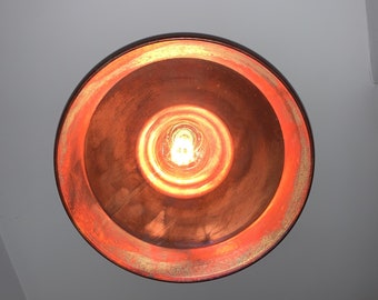 Rustic industrial aged copper lamp shade (without pendant)