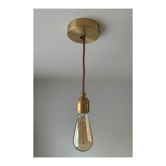 Brass Single Drop Pendant Light without 