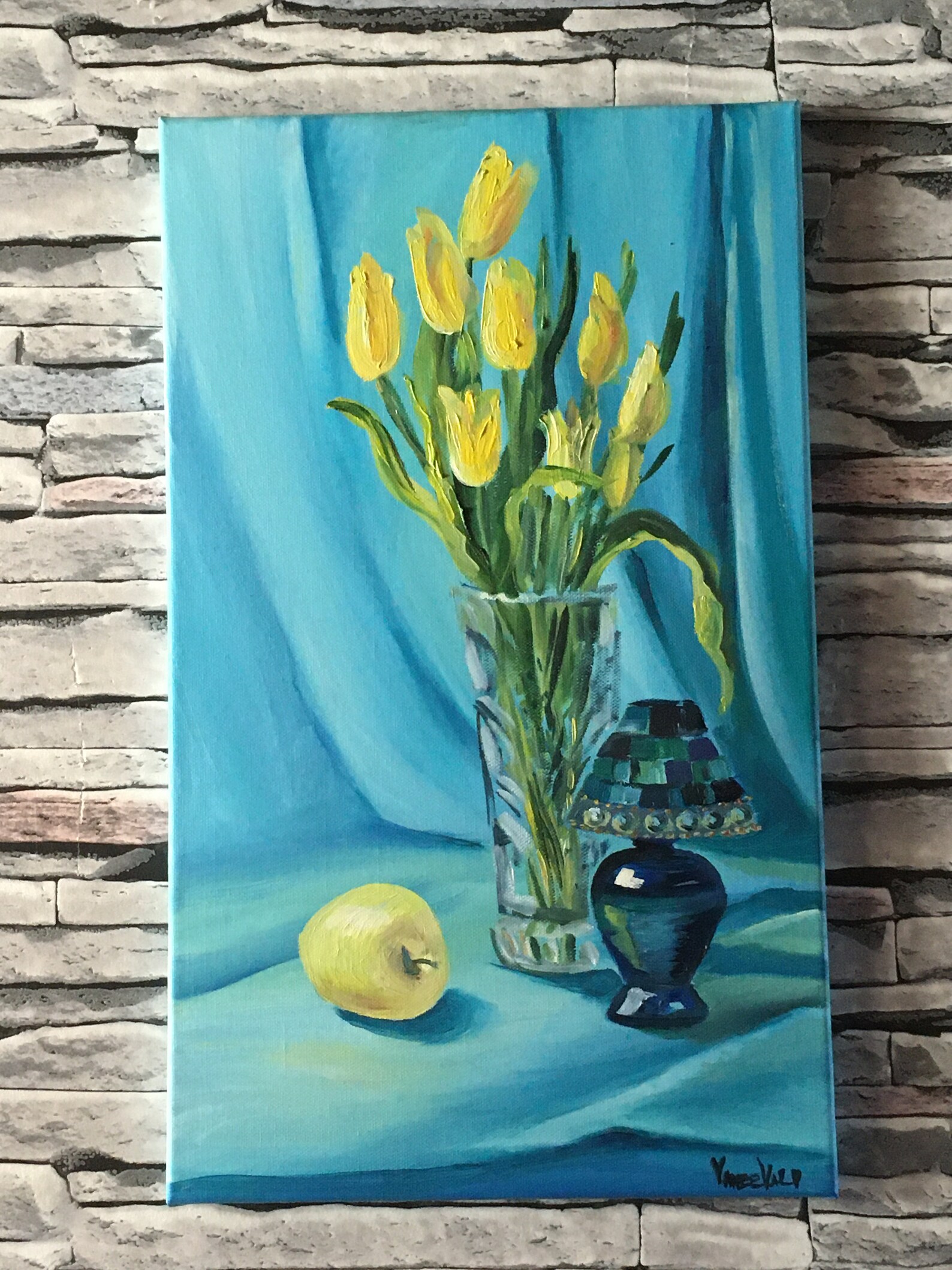 Oil painting on canvas Spring still life Etsy