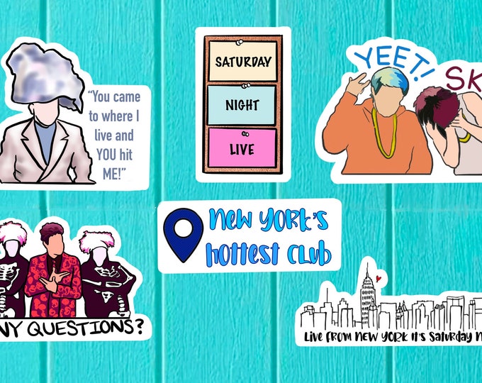Snl Sticky Note SNL Sticker Set- Saturday Night Live Decal- Yeet Skrt- David Pumpkins ...