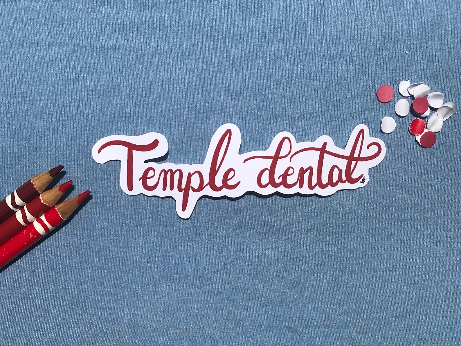 Temple University Dentistry Sticker Set Kornberg School of Etsy
