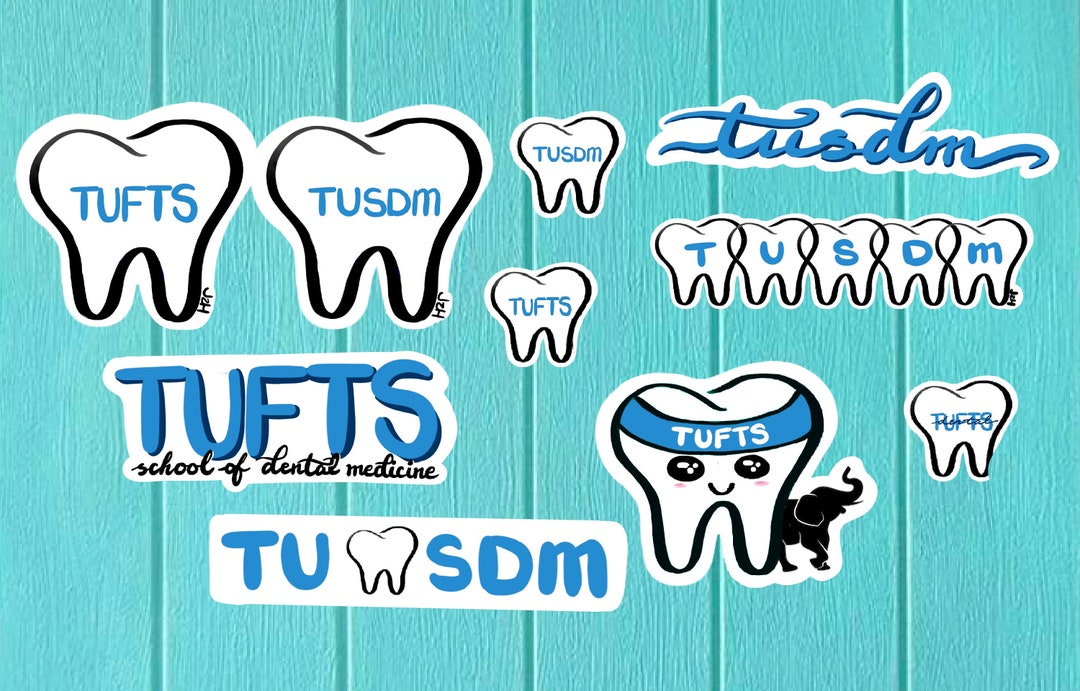 Tufts Dental Sticker Set TUSDM Tufts University School of Etsy