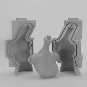Monster High Silikonform für Brustpanzer - STL 3D Drucker Digitale Datei