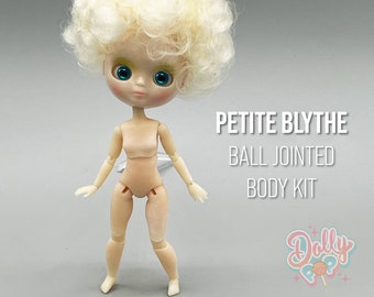 Petite Blythe Body Kit - Replacement Ball-jointed Body - You Sand & Assemble (Natural, Tan, and White Skin Tones) - 3D Printed