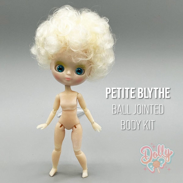 Petite Blythe Body Kit - Replacement Ball-jointed Body - You Sand & Assemble (Natural, Tan, and White Skin Tones) - 3D Printed