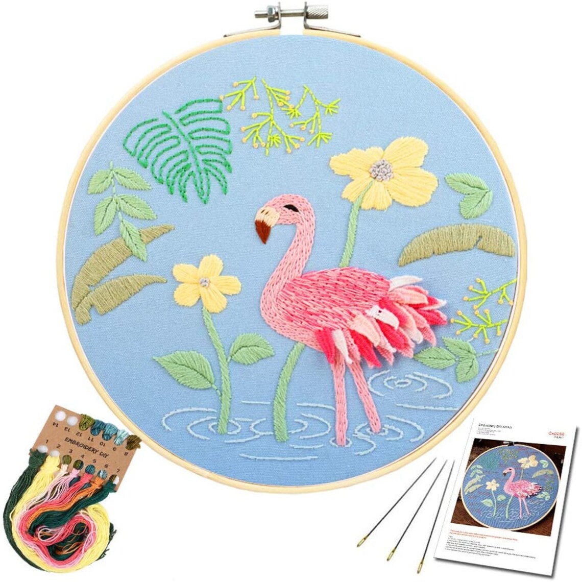 Embroidery Starter Kit W/ Floral Pattern and Instructions - Cross ...