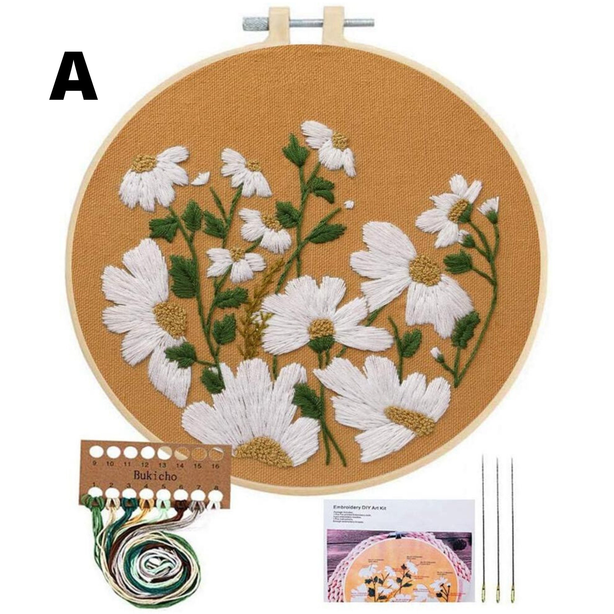 Beginner Embroidery Kits for Adults Flowers and Succulents