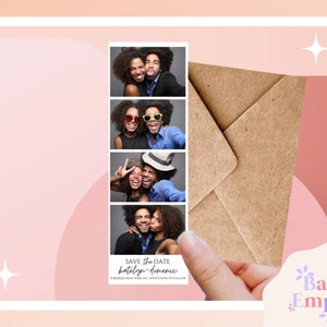 Photo Booth Save the Date Physical Prints - Save The Date Photo Booth Pictures - Custom Wedding Save The Date - Modern Photo Save the Date