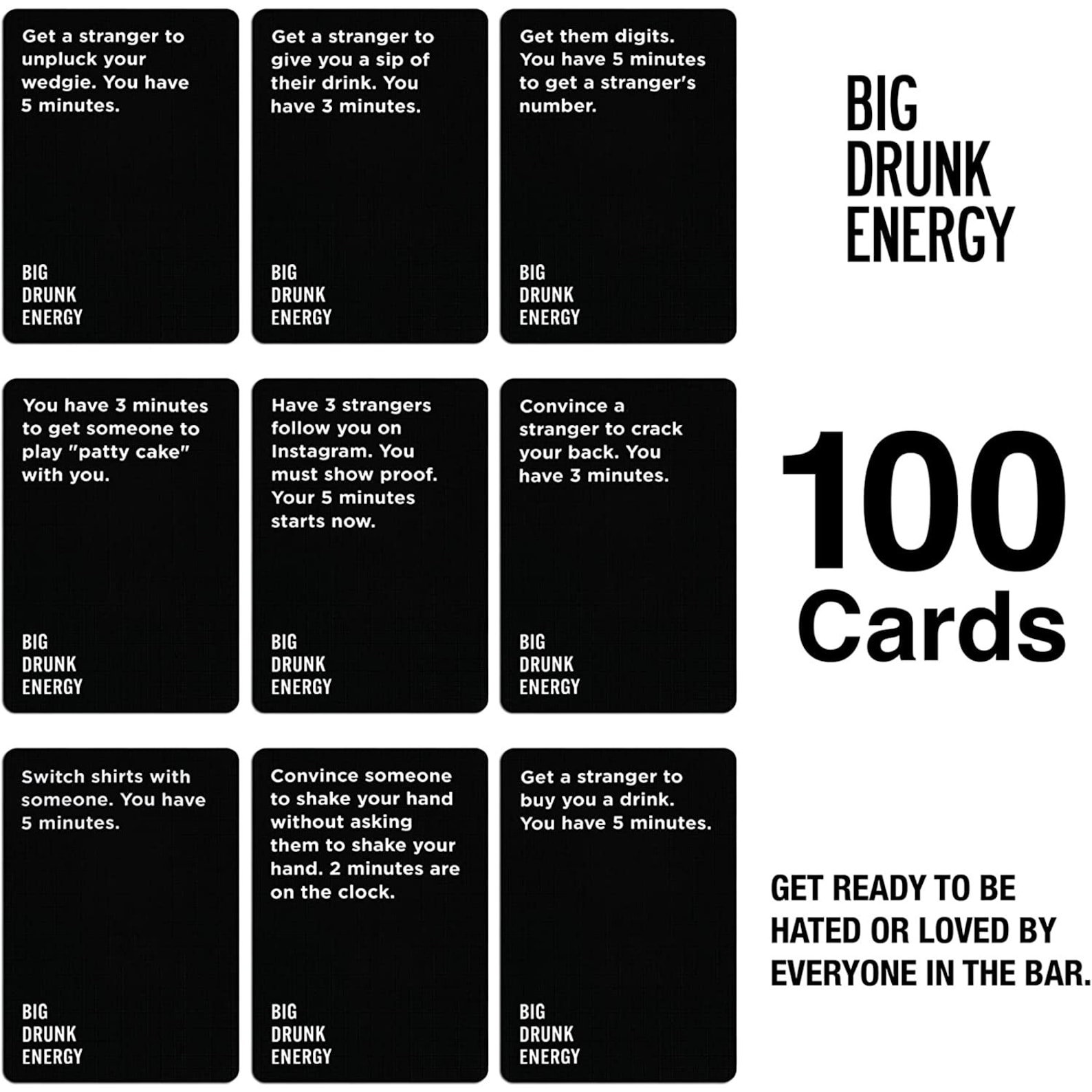 Drinking Game Do or Drink Game Big Drunk Energy Expansion Etsy