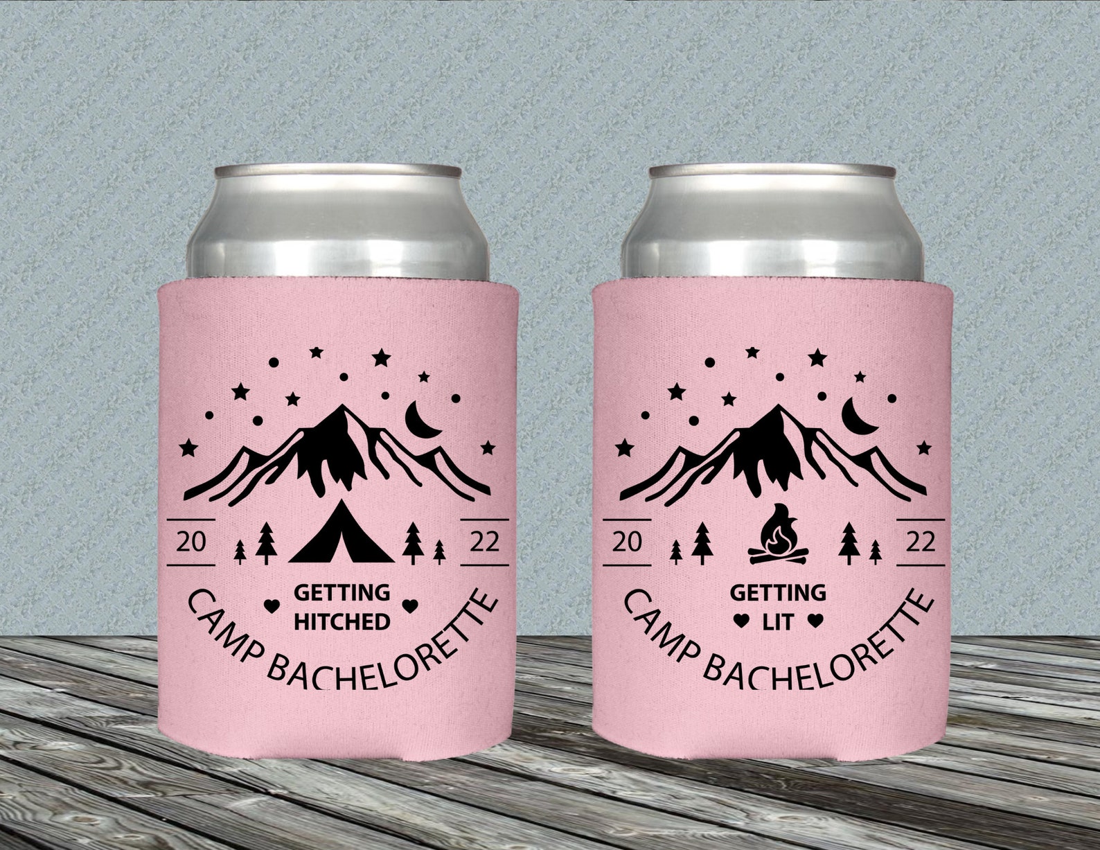 Camp Bachelorette Party Koozies Camp/outdoors Bachelorette | Etsy